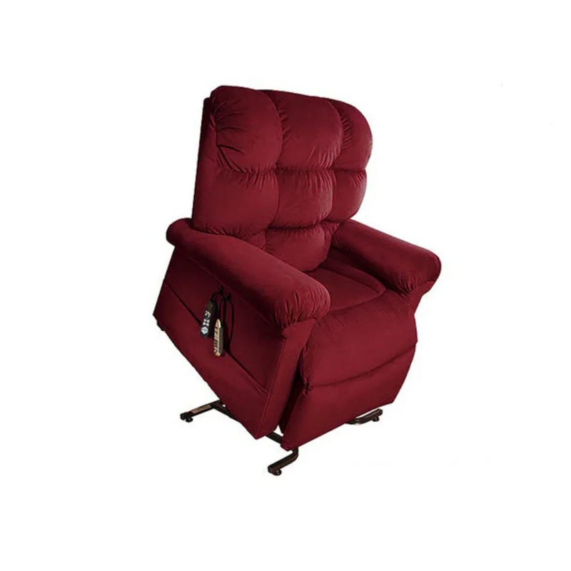 Red lift chair on a white background