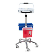 Medical cart with storage bins on a white background