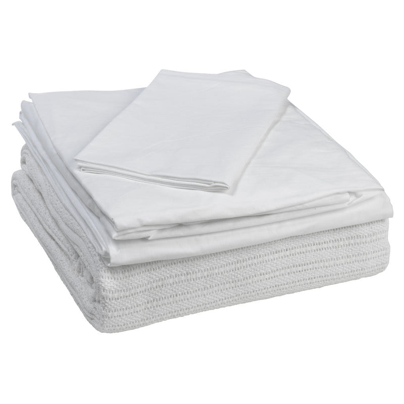 Drive Devilbiss Extended Length Fitted Bed Sheet 36X84X8 White