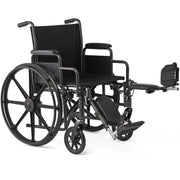 Black wheelchair with reclining backrest on a white background
