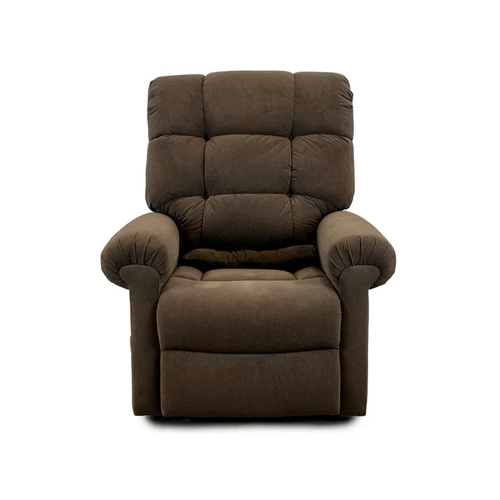 Brown recliner chair on a white background
