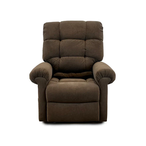 Brown recliner chair on a white background