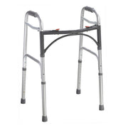 Silver walker with four legs on a white background