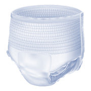 Stack of white diaper with textured top on a white background