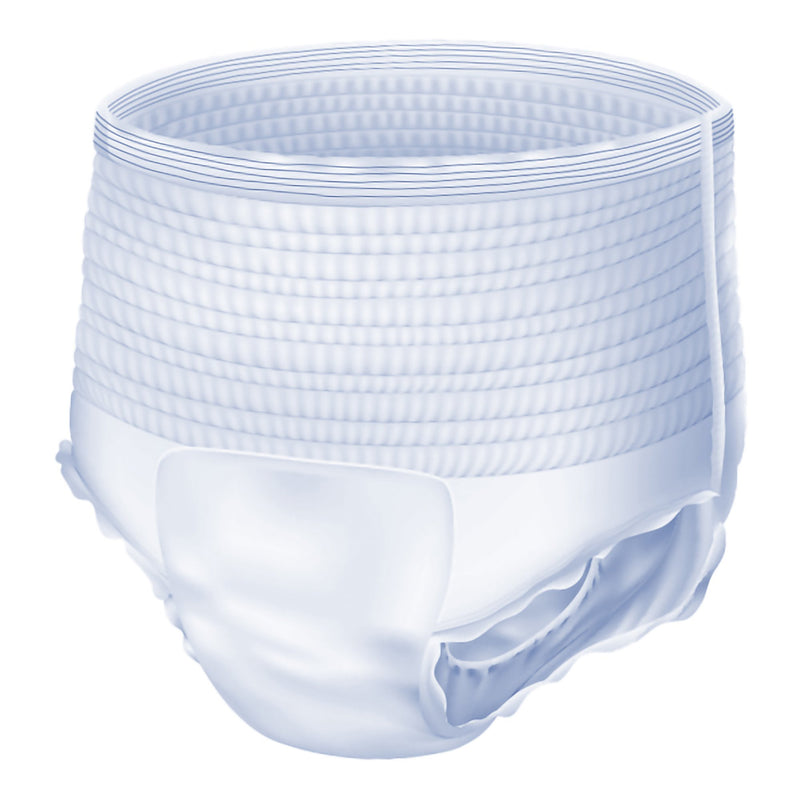Stack of white diaper with textured top on a white background