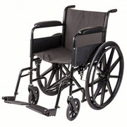 Black wheelchair on a white background