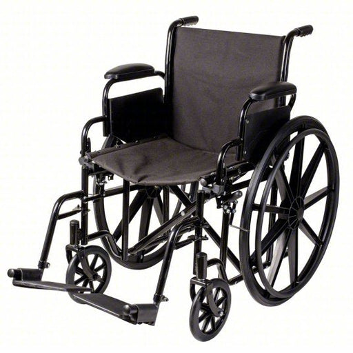 Black wheelchair on a white background