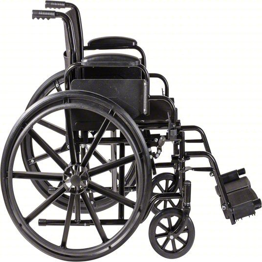 Black wheelchair on a white background