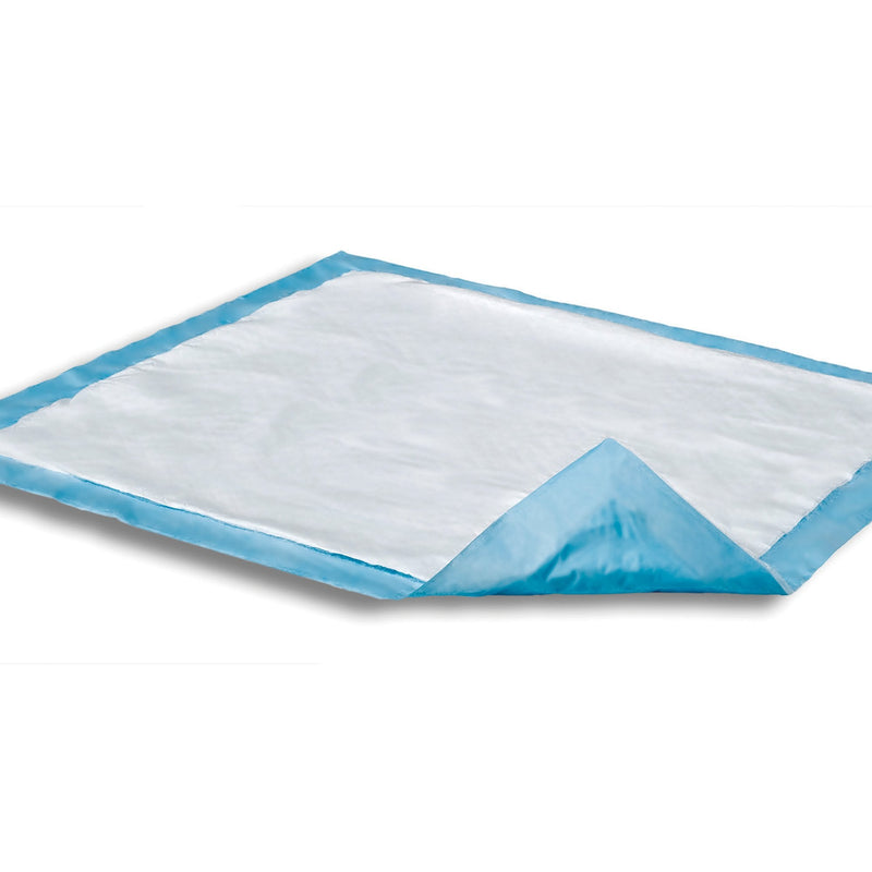 Rectangular pad with blue border on a white background