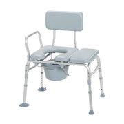 Medical commode chair with a white background