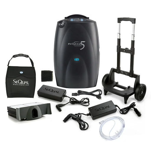 SeQual Eclipse 5 device with accessories on a white background