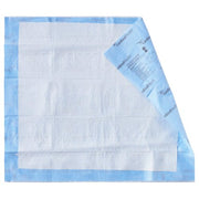 Disposable diaper with blue border and 'Cardinal Health' branding on a white background