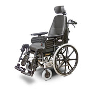 black wheelchair on white background