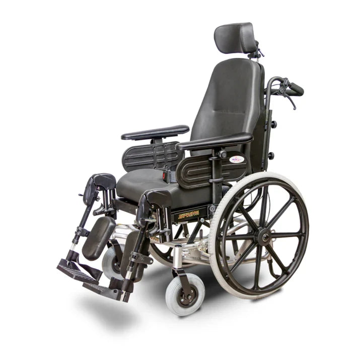 black wheelchair on white background