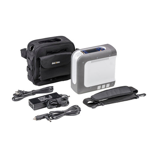 Portable power station with accessories on a white background