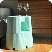 green shower stool