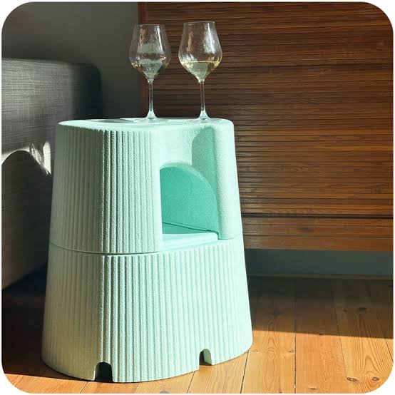 green shower stool