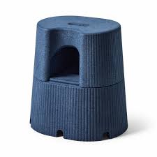 blue shower stool
