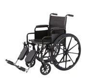 wheelchair with elevating footrests
