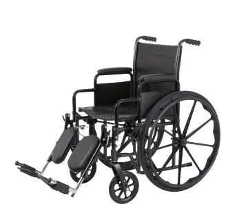wheelchair with elevating footrests