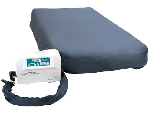 Ergonomic mattress with control unit on a white background