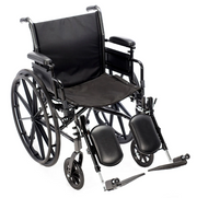 Black manual wheelchair on a white background