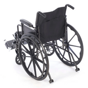 Black wheelchair on a white background