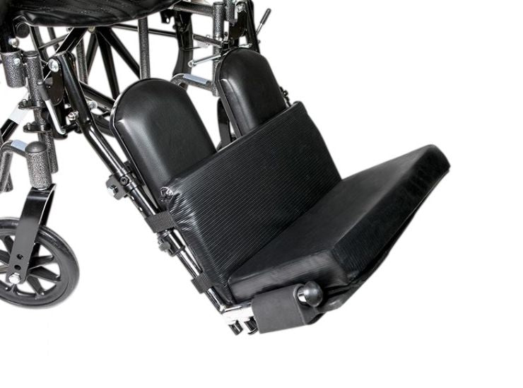 Close-up of a wheelchair with a white background