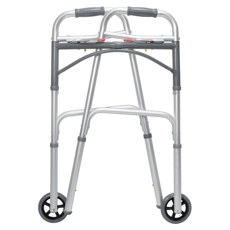 146-10210-4

McKesson adult Aluminum Folding Walker with Wheels folded