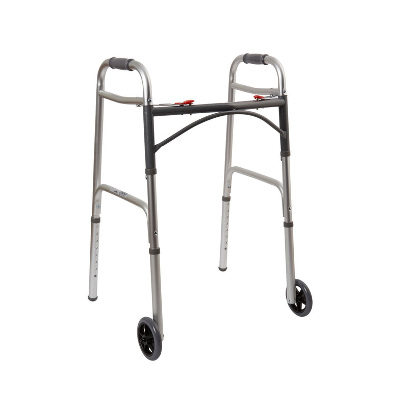 146-10210-4

McKesson adult Aluminum Folding Walker with Wheels