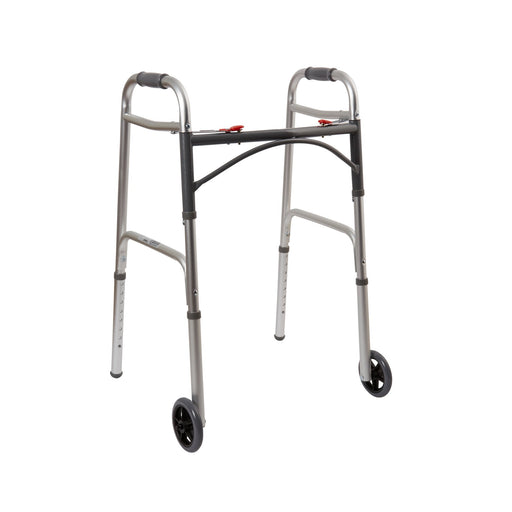 146-10210-4

McKesson adult Aluminum Folding Walker with Wheels
