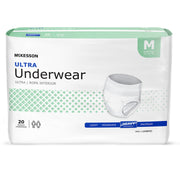 Box of McKesson Ultra Underwear on a white background