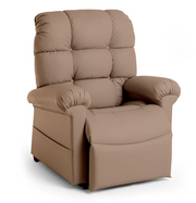 Brown recliner chair on a white background
