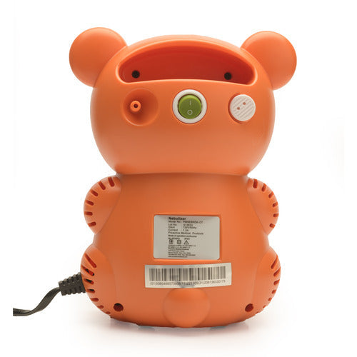 Orange tiger-shaped device with a power cord on a white background