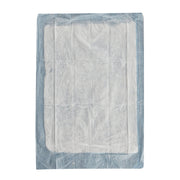 Disposable diaper with clear plastic wrap on a white background