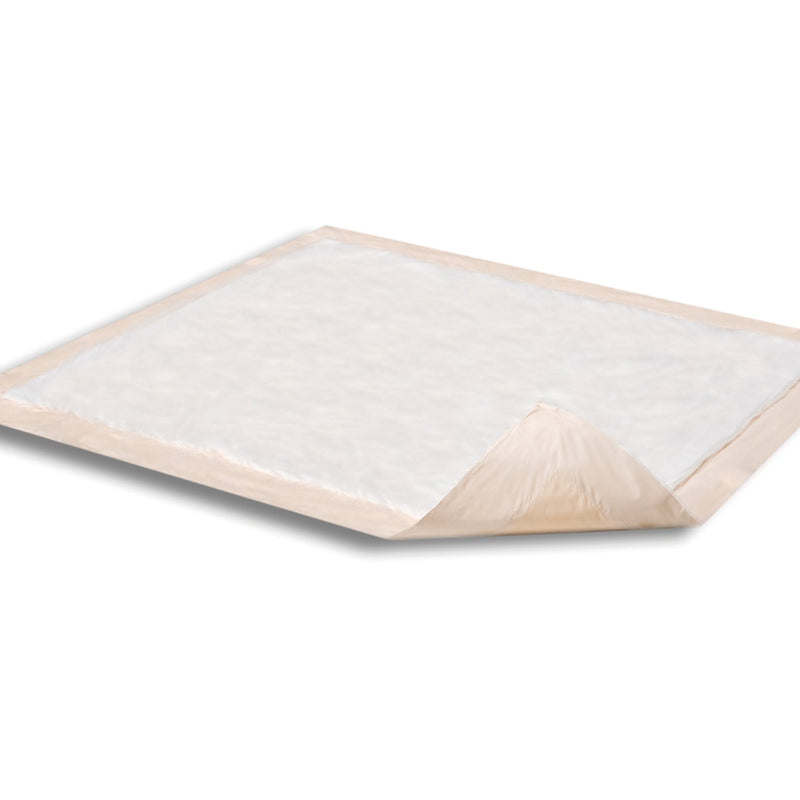 Sheet of clear plastic with a beige border on a white background