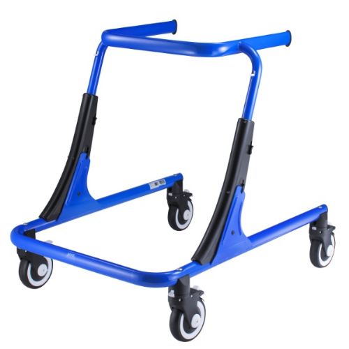 Blue walker with black accents on a white background
