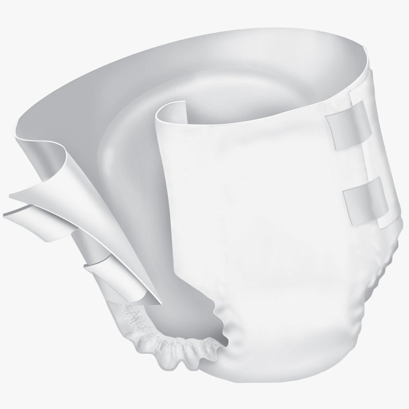 White diaper on a white background