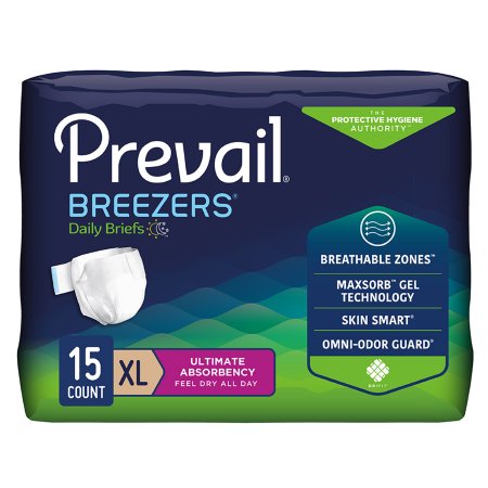Prevail Breezers Heavy Absorbency Incontinence Briefs X Large (59 64 Inch)
