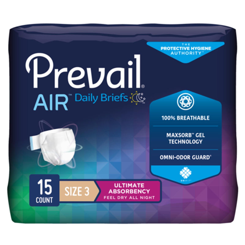 Prevail Air Briefs Heavy Absorbency X Large Case Of 60 (58 73 Inch Waist)