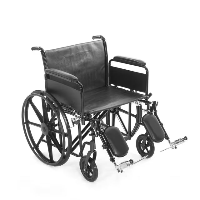 Black wheelchair on a white background