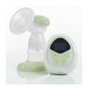 Breast pump with digital display on a white background