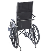 Black manual wheelchair on a white background