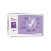 Pack of Seni Lady pads with purple label on a white background