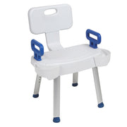 shower chair with blue handles
