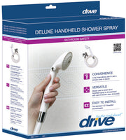 Drive Deluxe Handheld Shower Spray packaging with shower head illustration