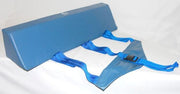 Blue foam wedge with straps on a white background