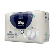 Pack of Abena Slip Premium M4 in white packaging on a white background