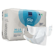 Pack of Abena Slip Premium bladder protection briefs on a white background