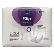 Pack of Abena Slip Premium bladder protection briefs on a white background